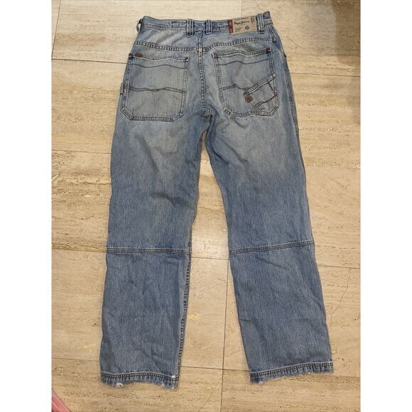 Pepe Jeans London Light Wash Distressed Blue Denim Straight Jeans Men's Size‎ 34 - Picture 9 of 12